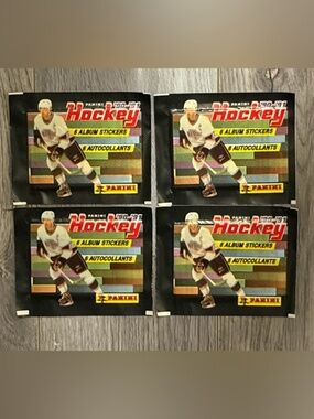 🥅 NOW $3 Wayne Gretzky 1990-91 Panini NHL Hockey Album Sticker Cards 4 PACKS